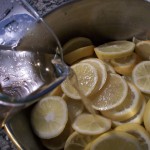 Limones en infusión de cedrón