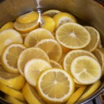 Limones en infusión de cedrón