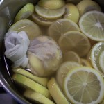 Limones en infusión de cedrón